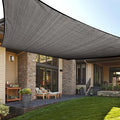 LOVE STORY Custom Size 8'x18' Dark Grey Sun Shade Sail Rectangle UV Block by LOVESTORY