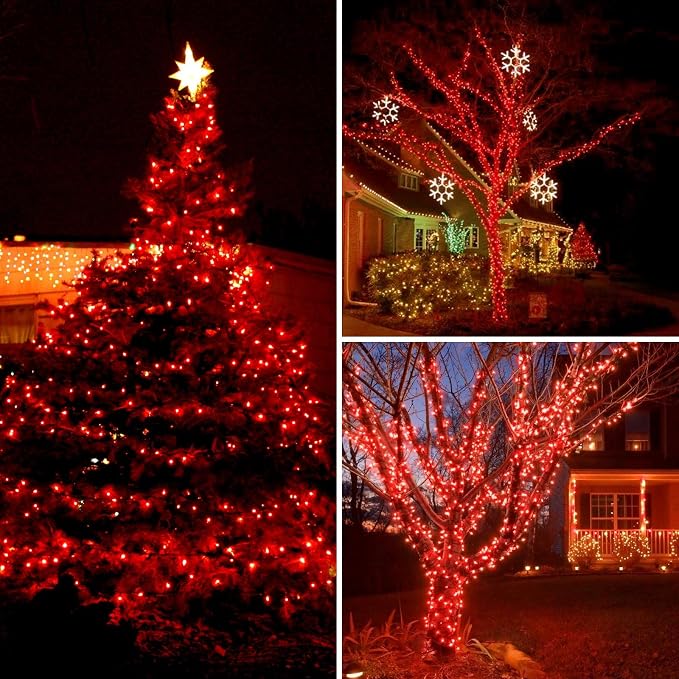 Connectable 200 LED String Lights Indoor Outdoor, 66FT Red Christmas Lights - Image 8