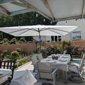 PURPLE LEAF 9' X 12' Left-right Tilt Patio Umbrella Outdoor Cantilever Swivel by PURPLELEAF