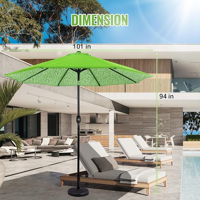 Backyard Expressions 9 ft. Patio Umbrella, Market Table Umbrella w/Tilt and - Image 6