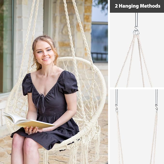 SUNCREAT Hammock Chair Macrame Swing - Image 3