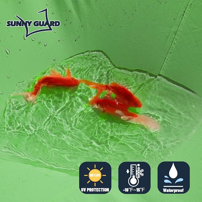 SUNNY GUARD Waterproof Sun Shade Sail 4' x 10' Lemon Green Rectangle UV Block - Image 2