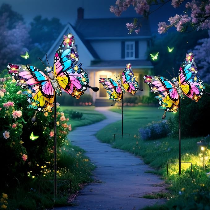 Hexagram Butterfly Garden Decor, Butterfly Solar Lights - Image 6