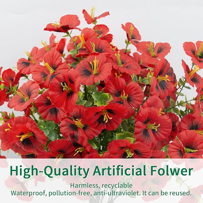 24 Bundles Artificial Pansy Flowers - Image 8