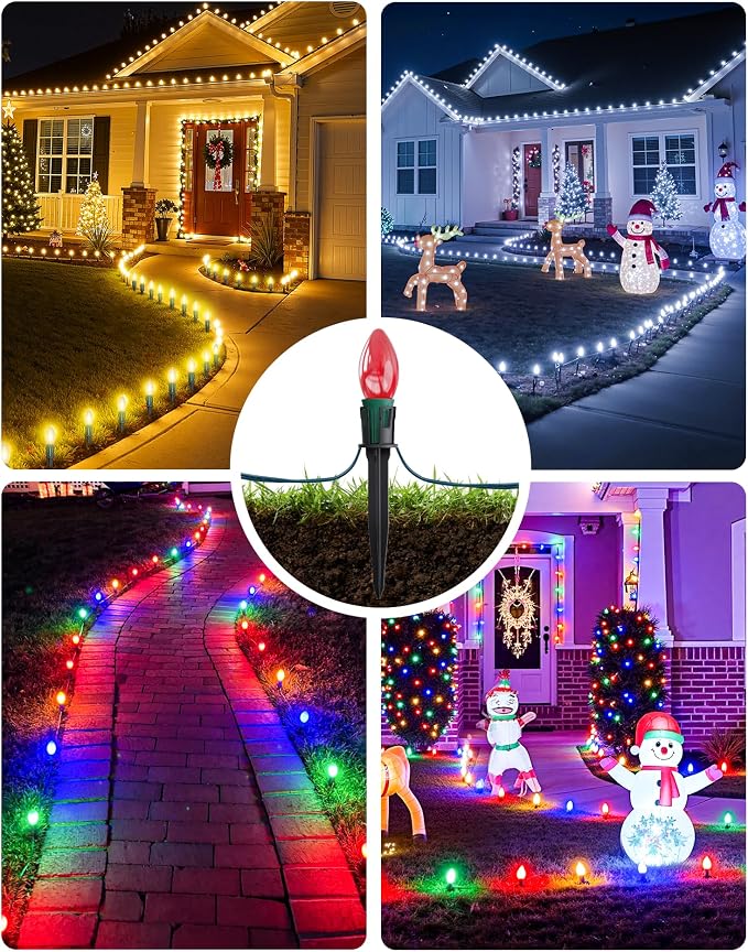 100-Pack Christmas Light Yard Stakes, 5.5 Inch Lighting Stakes - Image 5