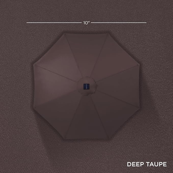 Best Choice Products 10ft Solar Polyester LED Lighted Patio Umbrella w/Tilt - Image 4
