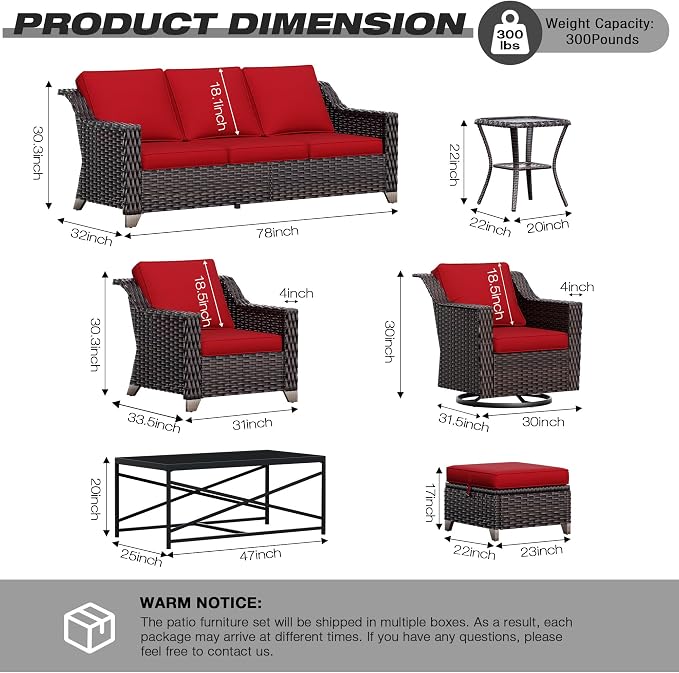 Joyside Outdoor Swivel Chair, Patio Swivel Chairs - Image 2