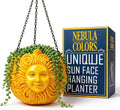 Fun & Unique Sun Face Hanging Planter Quirky Celestial Decor by NebulaColors