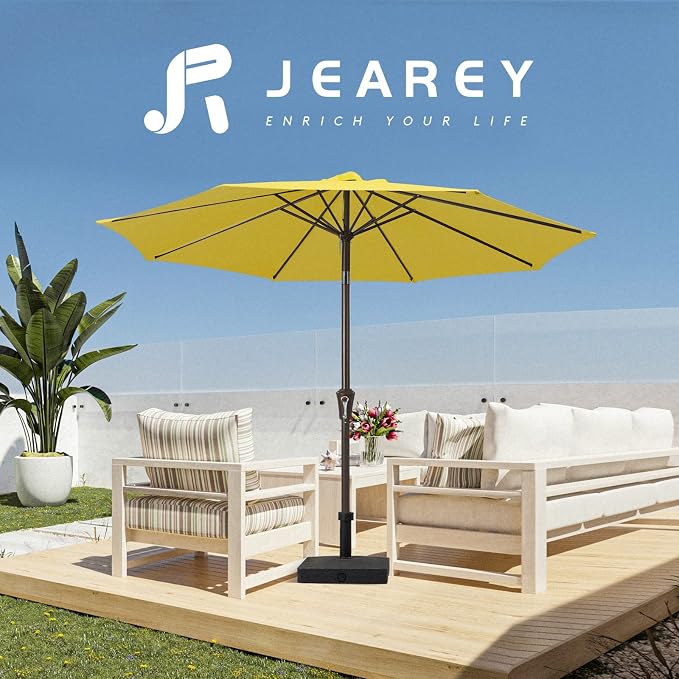 JEAREY 9FT Outdoor Patio Umbrella Outdoor Table Umbrella - Image 6