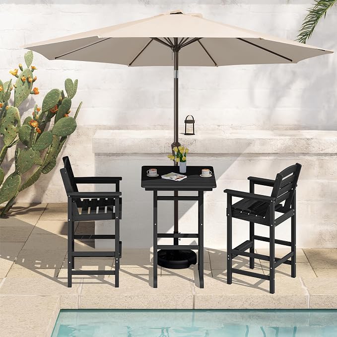 SERWALL 4 Pieces Outdoor Patio Bar Set by SERWALL