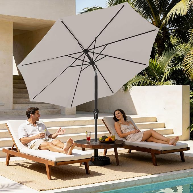 MEWAY 9ft Patio Umbrella Outdoor Table Umbrellas - Image 3