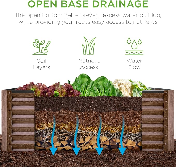 Best Choice Products 4x2x2ft Outdoor Metal Raised Garden Bed, Deep Root Box - Image 5