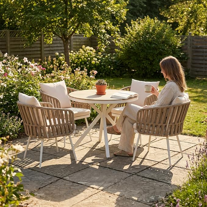SUNSITT Patio Dining Chairs Set of 4, Outdoor Metal Dining Chairs - Image 3