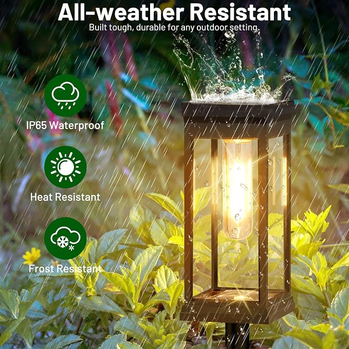 BesLowe Upgraded Solar Pathway Lights Outdoor, Super Bright Outside Lights - Image 4
