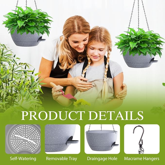 10 Inch Hanging Baskets 2 PC - Image 3