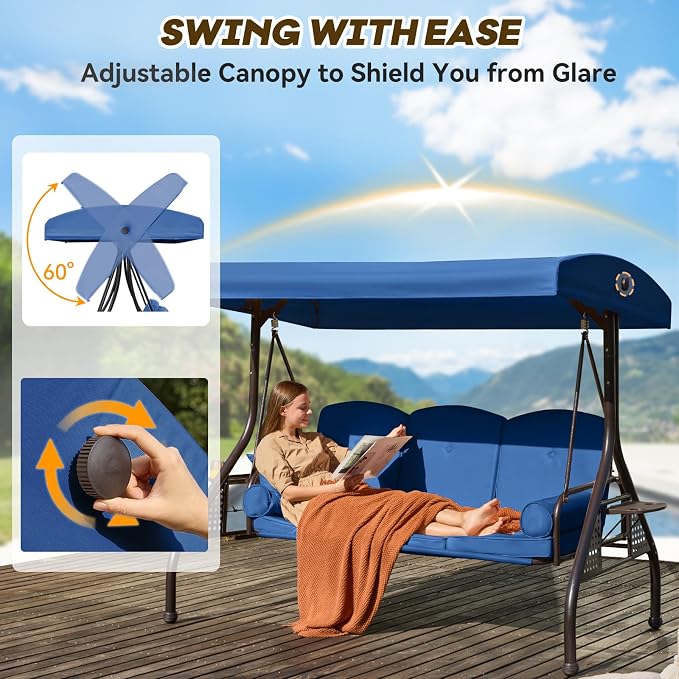3 in 1 Outdoor Porch Swing - Image 3