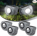 Solar Rock Lights Outdoor 4 Pack, Bright Solar Spotlights Outdoor Waterproof by Timeflies