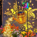 Solar Lanterns Outdoor Waterproof, Metal Watering Can Garden Decor, Fairy by YJFWAL