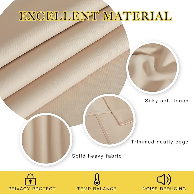 NICETOWN Blackout Window Curtain 90 inch Length - Image 5