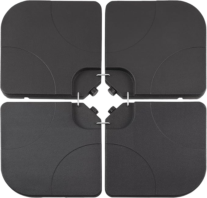 VECELO 4-Piece Heavy-Duty Cantilever Offset Patio Umbrella Base/Stand Outdoor by VECELO