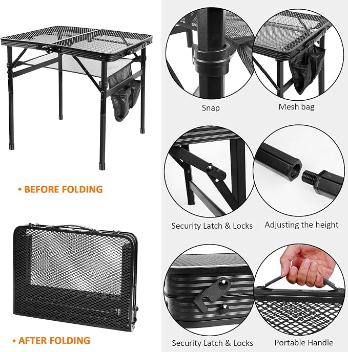 Folding Picnic Table for Grill Outdoor Camping Table - Image 6