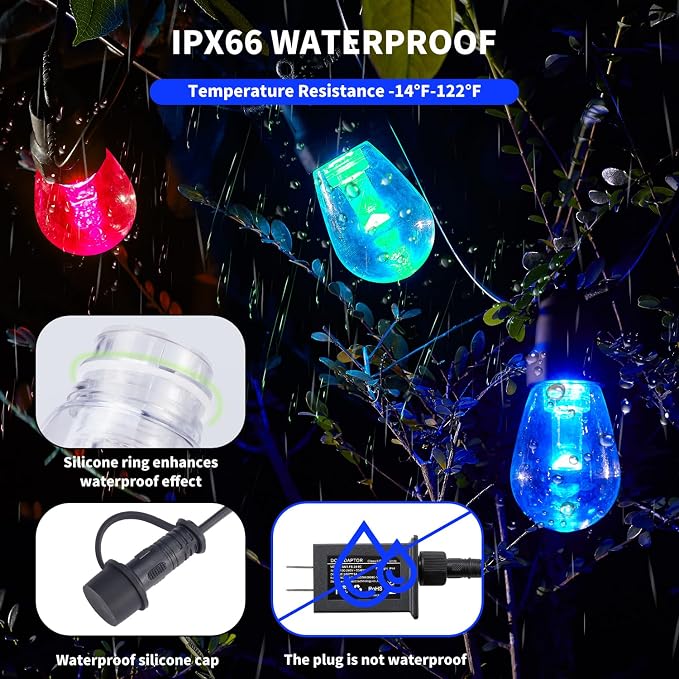 Outdoor String Lights 50FT, Outdoor Lights - Image 2