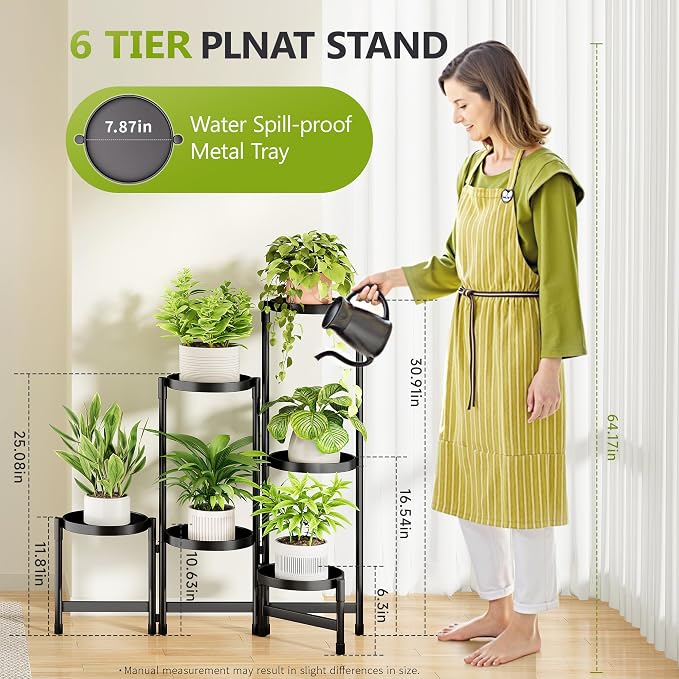 6 Tier Plant Stand Indoor, Tiered Plant Stand Outdoor - Image 3