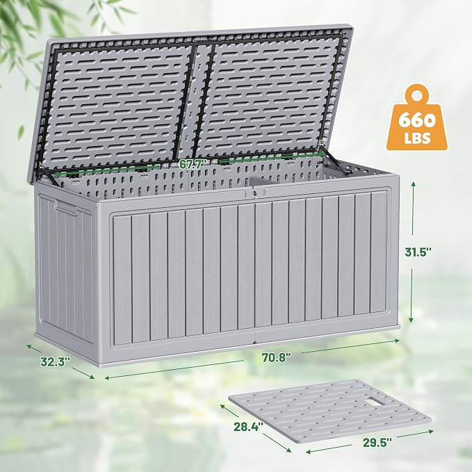 Devoko 260 Gallon Double-Wall Deck Box - Image 8