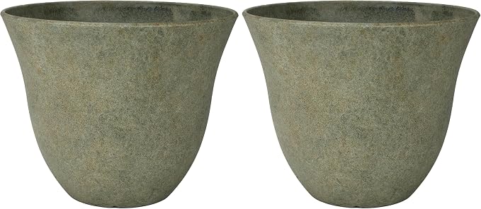 Classic Home and Garden Honeysuckle Resin Flower Pot Planter, Fossil Stone by ClassicHomeandGarden
