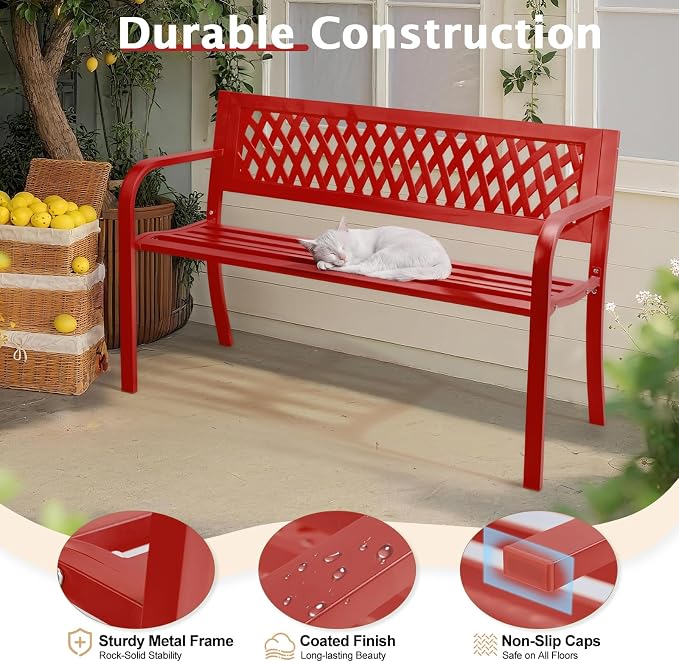 Outvita Outdoor Bench, Patio Bench - Image 7