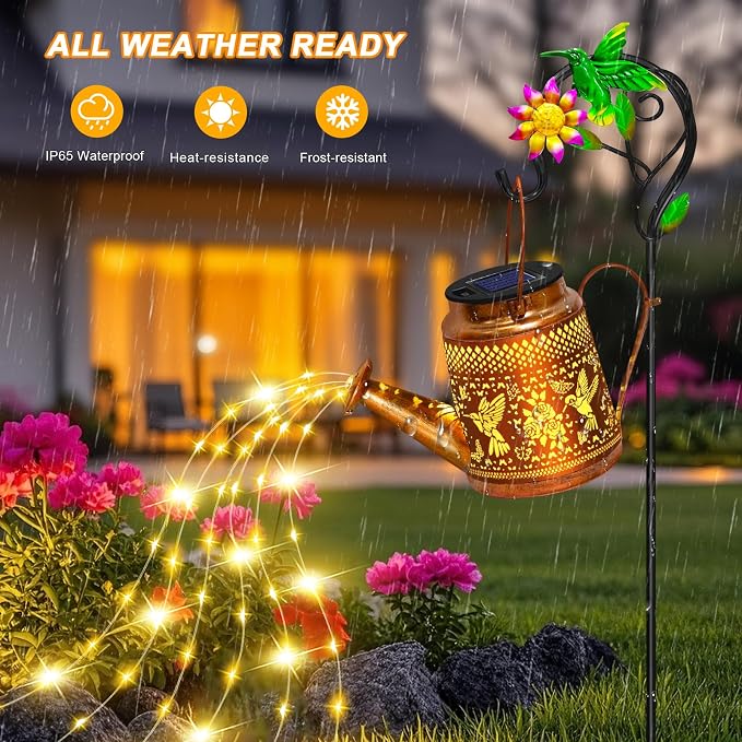 Solar Lights Outdoor Waterproof Garden Decor, Solar Watering Can Lights - Image 6