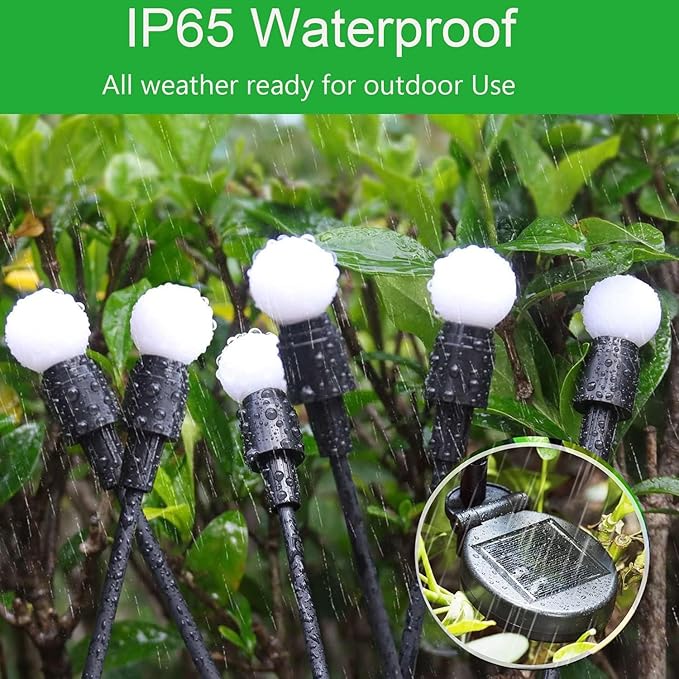 6-Pack Garden Solar Lights, 48 LED Solar Lights Outdoor - Image 4