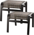 Outdoor Ottomans for Patio Footrest Metal Chairs Patio Footstools Furniture by Unknown