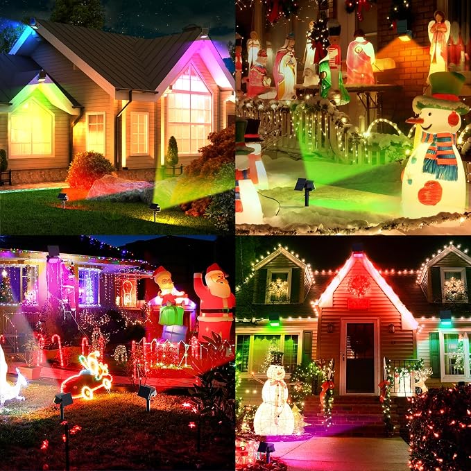 Solar Color Changing Spot Lights Outdoor, Solar Christmas Lights Outdoor - Image 3