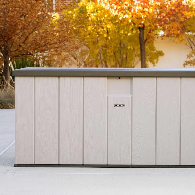 LIFETIME 60254 Heavy-Duty Outdoor Storage Deck Box, 150 Gallon, Desert - Image 7
