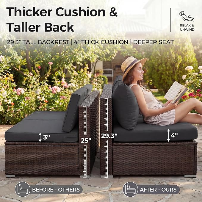 NICESOUL Extra Large Size Patio Furniture Set - Image 7