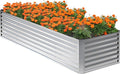 8x2x2FT Galvanized Raised Garden Bed, Planter Raised Beds-Metal Garden Box by Home