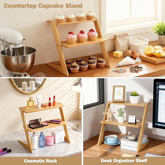 3 Tier Table Top Countertop Small Plant Stand - Image 6