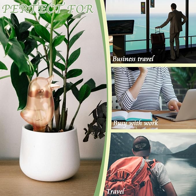 4 Pack Self Watering Spikes, Indoor Plant Watering Globes, Bird Shape Automatic - Image 7
