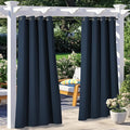NICETOWN 2 Panels Navy Blue Outdoor Curtains by NICETOWN