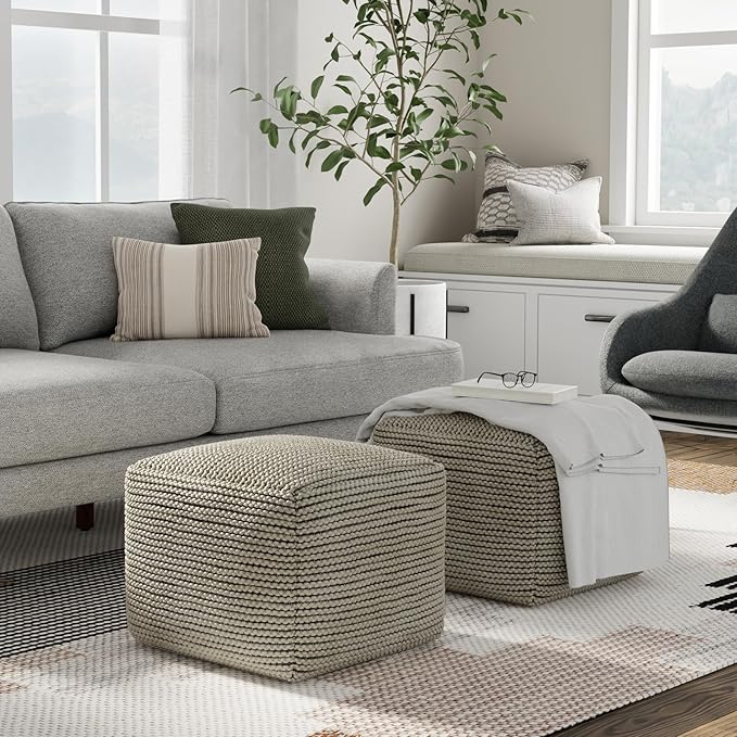 SIMPLIHOME Eastmont Square Pouf - Image 2