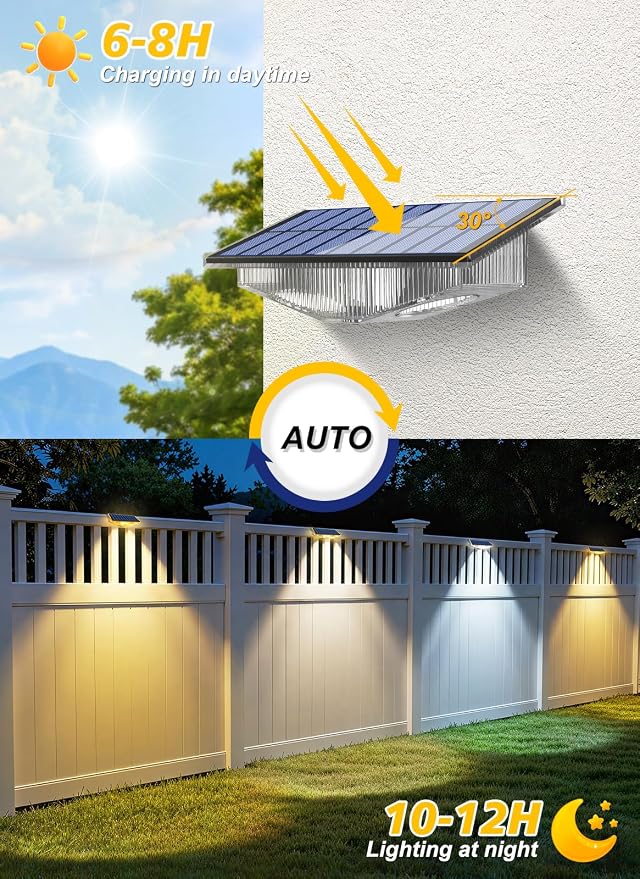 Solar Fence Lights Outdoor - Image 5