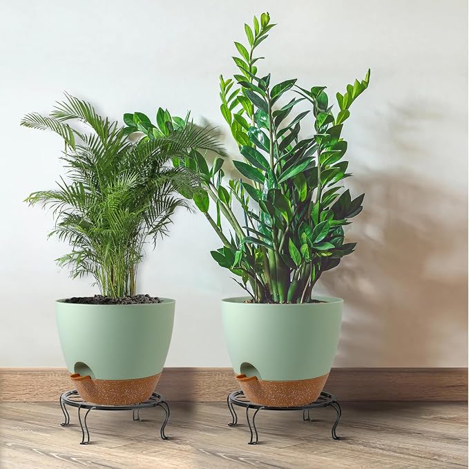 12inch 2Pack Large Self Watering Planters, Plastic Plant Pots - Image 6