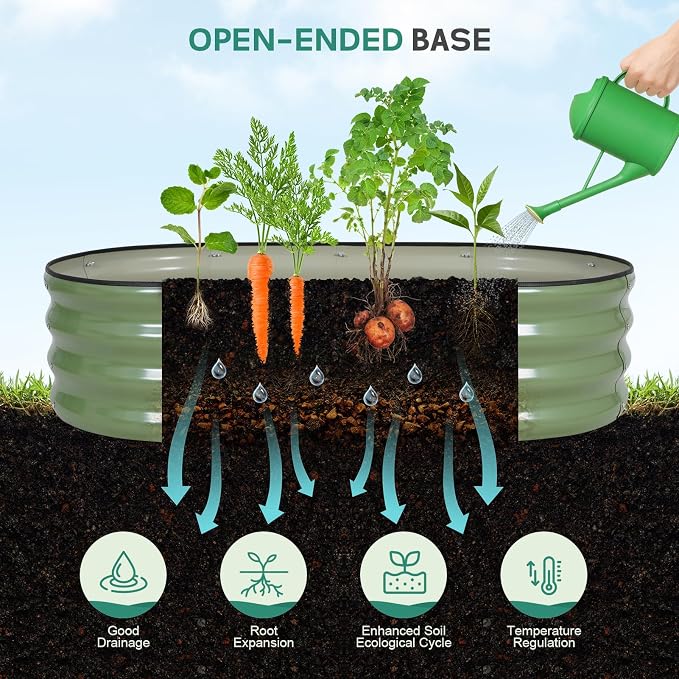 Galvanized Raised Garden Bed Outdoor - Image 4