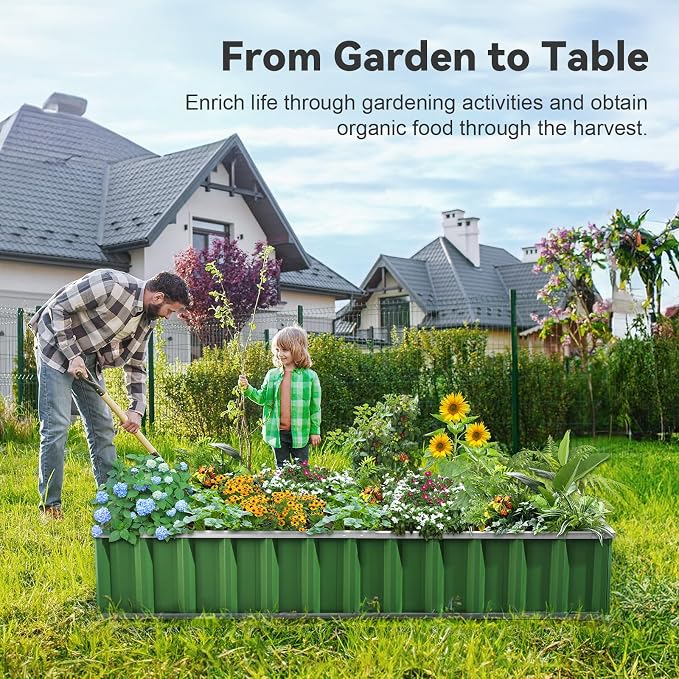 KING BIRD Raised Garden Bed 101" x 36" x 12" 4 Installation Methods - Image 8
