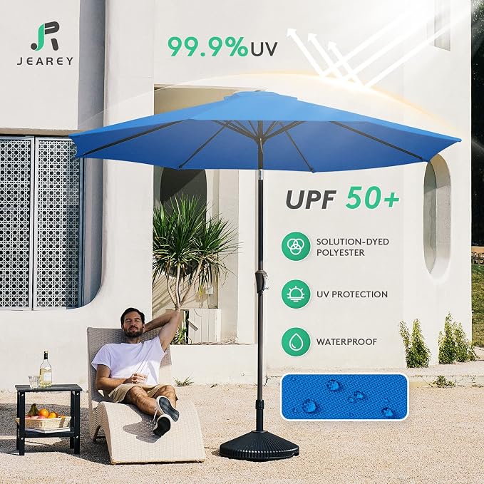 JEAREY 9FT Outdoor Patio Umbrella Outdoor Table Umbrella - Image 3