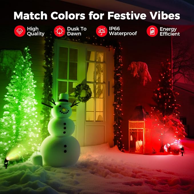 L LOHAS LED Red Spotlight Outdoor, Tree Spot Lights - Image 9