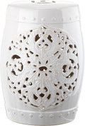 Safavieh Flora Glazed Ceramic Decorative Garden Stool, Antique White by SAFAVIEH
