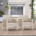 Aluminum Outdoor Sofa Armchair, HDPE Rope Patio Couch by Oasbira