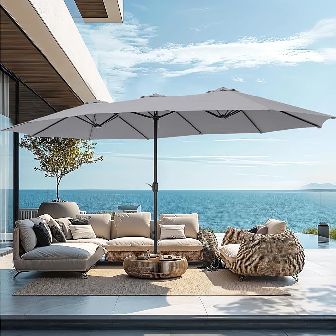 PHI VILLA 15ft Large Patio Umbrellas by PHIVILLAThepioneerofcomfortablehouseholdsupplies